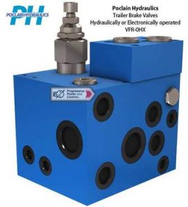 Poclain Trailer Brake Valves - Hydraulically or Electronically operated