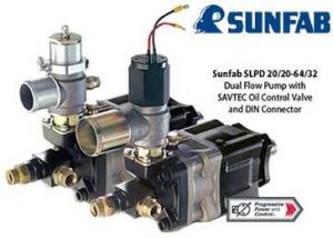 Sunfab SLPD 20/20-64/32 DIN Dual Flow Pump with SAVTEC Oil Control Valve