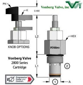 Vonberg 2800 Series Flow Regulator - Cartridge-style, Partially-adjustable