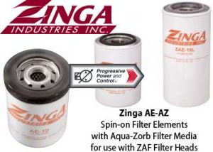 Zinga AE-AZ Spin-on Hydraulic Filter with Aqua-Zorb™ Filter Media