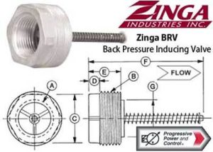 Zinga BRV Back Pressure Inducing Valve