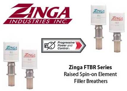 Zinga FTBR Raised Filler Breathers with Spin-on Elements