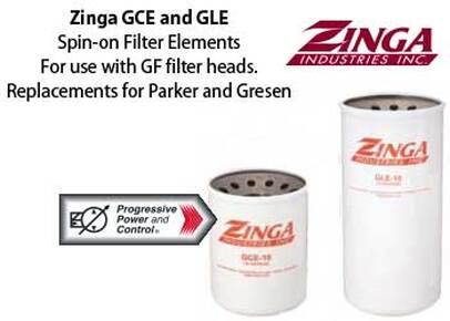 Zinga GCE and GLE Spin-on Filter Elements