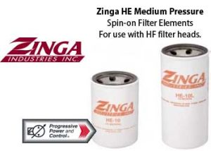 Zinga HE Medium Pressure Spin-on Filter Elements