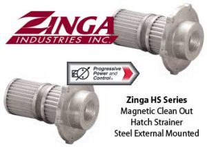 Zinga HS Steel, Externally-mounted Magnetic Clean Out Hatch Strainer