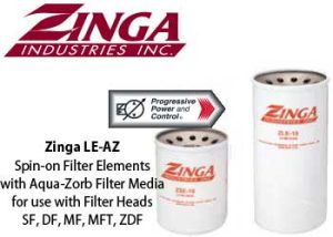 Zinga LE-AZ Spin-on Hydraulic Filter with Aqua-Zorb™ Filter Media