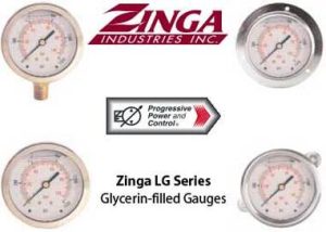 Zinga LG Glycerin-filled Pressure Gauges