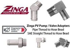 Zinga PV Series Pump/Valve Adapters