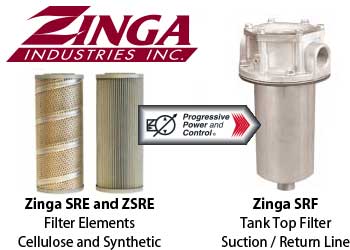 Zinga SRF Suction / Return Line Tank Top Filters