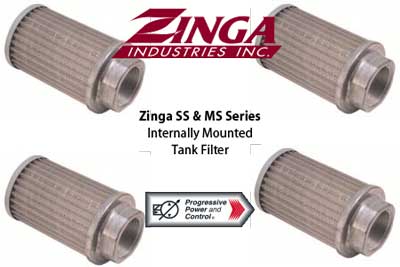 Zinga SS & MS Internally Mounted Tank Filters (Strainers)