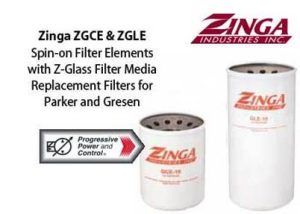 Zinga ZGCE & ZGLE Hydraulic Filters with Z-Glass Media